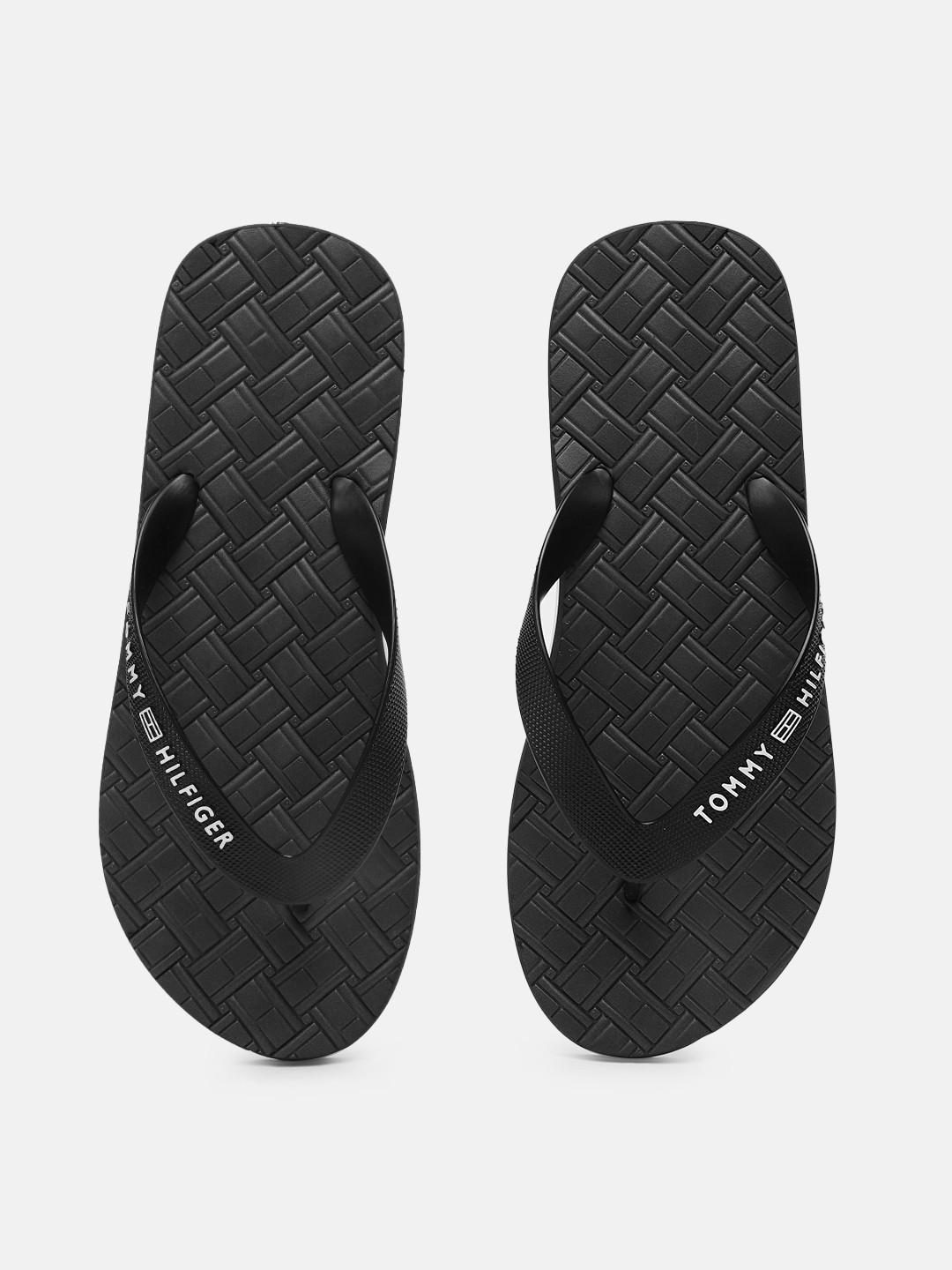 Buy Tommy Hilfiger Men Black Printed Thong Flip Flops Flip Flops for