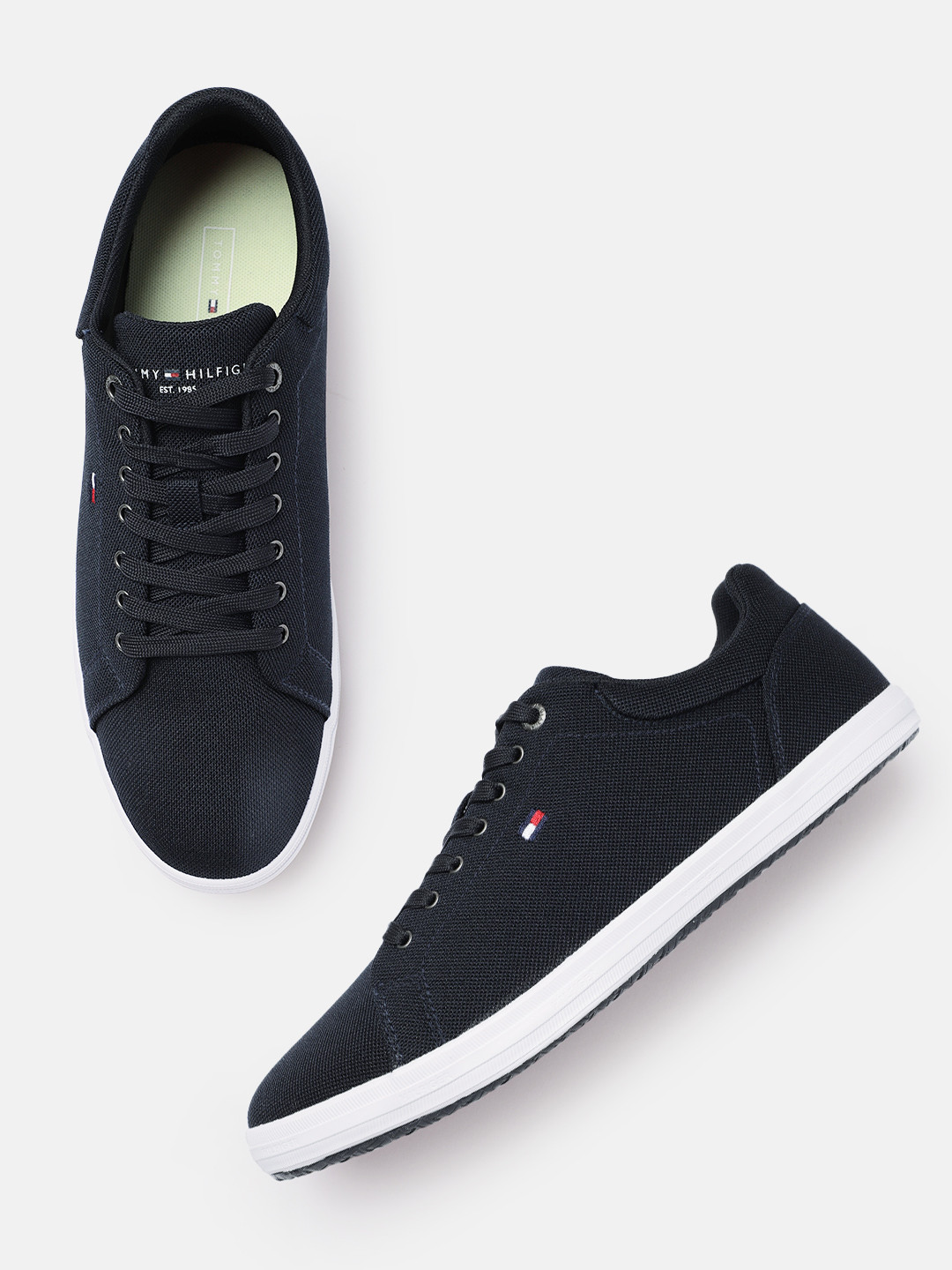 Tommy Hilfiger Blue Leather Men's Sneaker