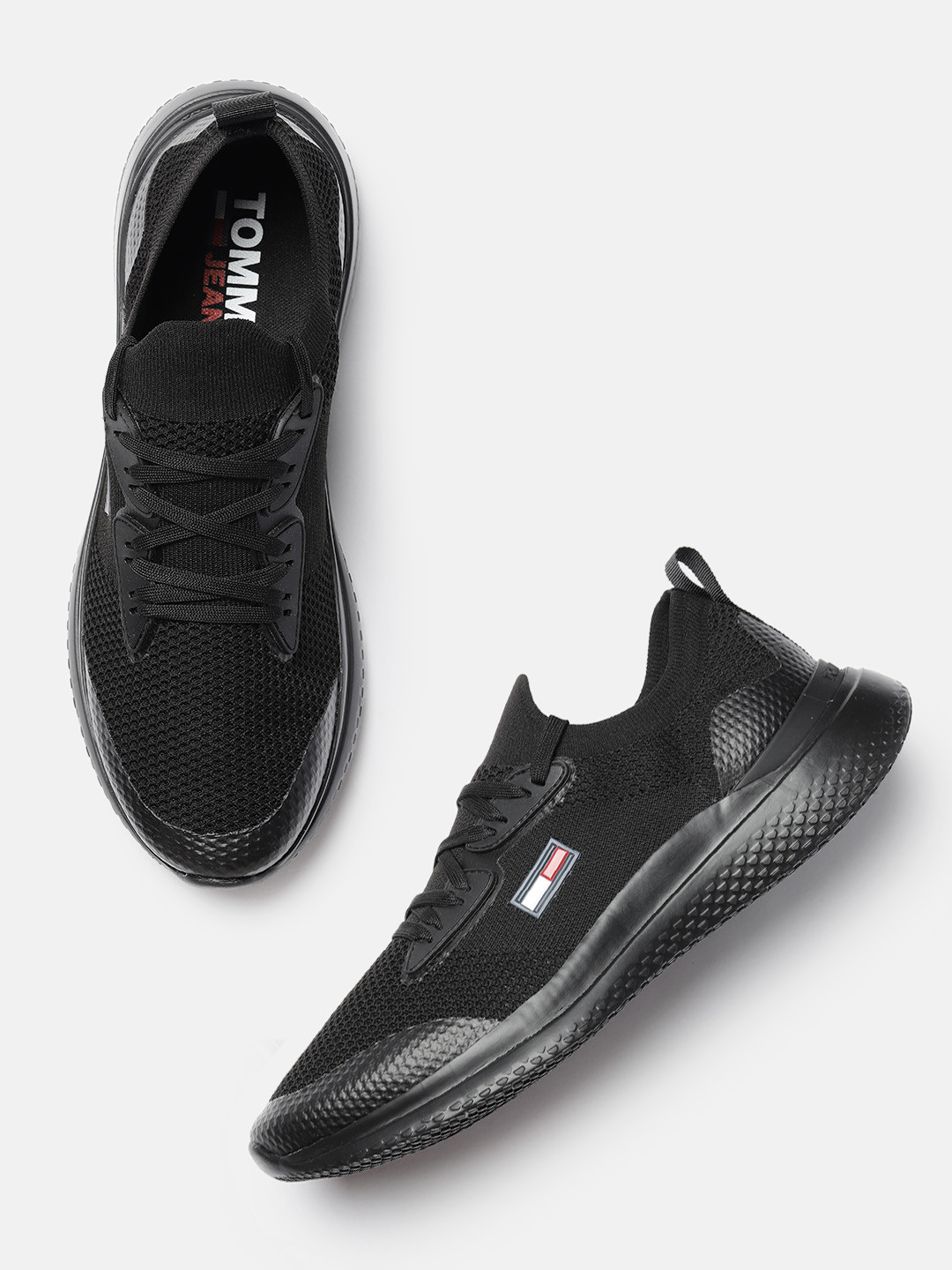 Buy Tommy Hilfiger Men Black Solid Sneakers Casual Shoes for Men