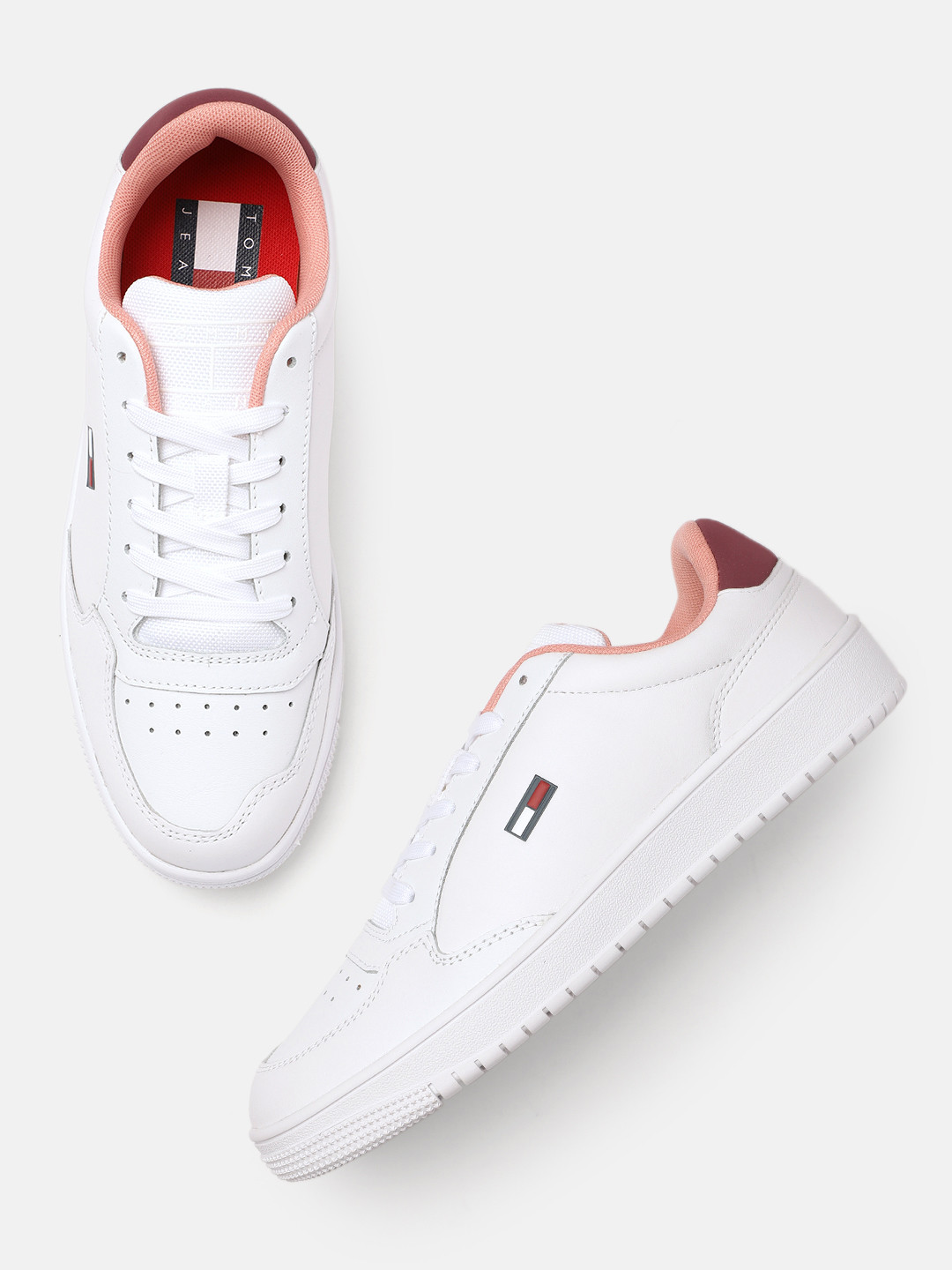Tommy Hilfiger White Leather Women Sneaker