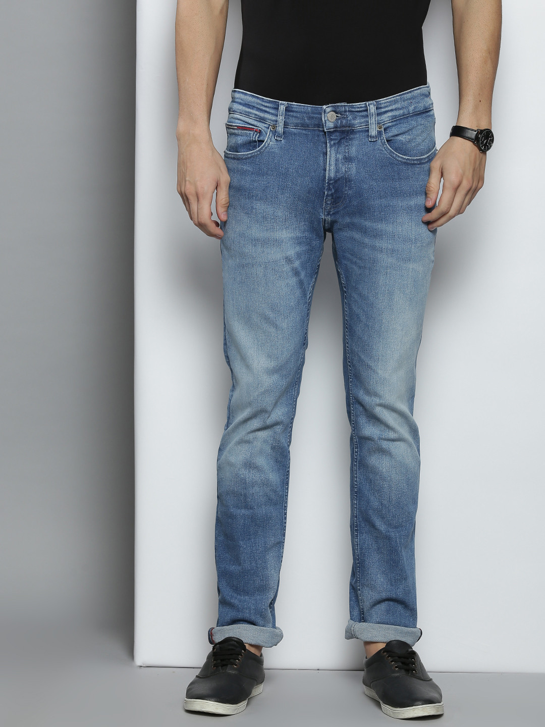 Tommy Hilfiger Blu Cotton Men's Slim Tapered Jean main image 1