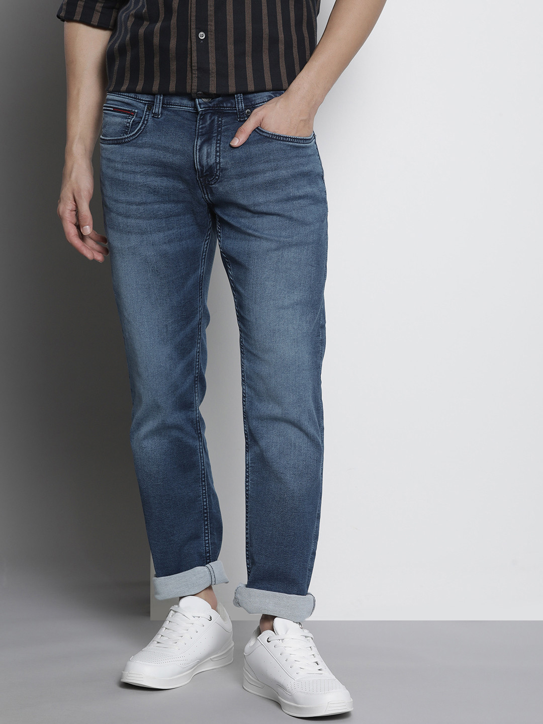 Tommy Hilfiger Blu Cotton Men's Jeans