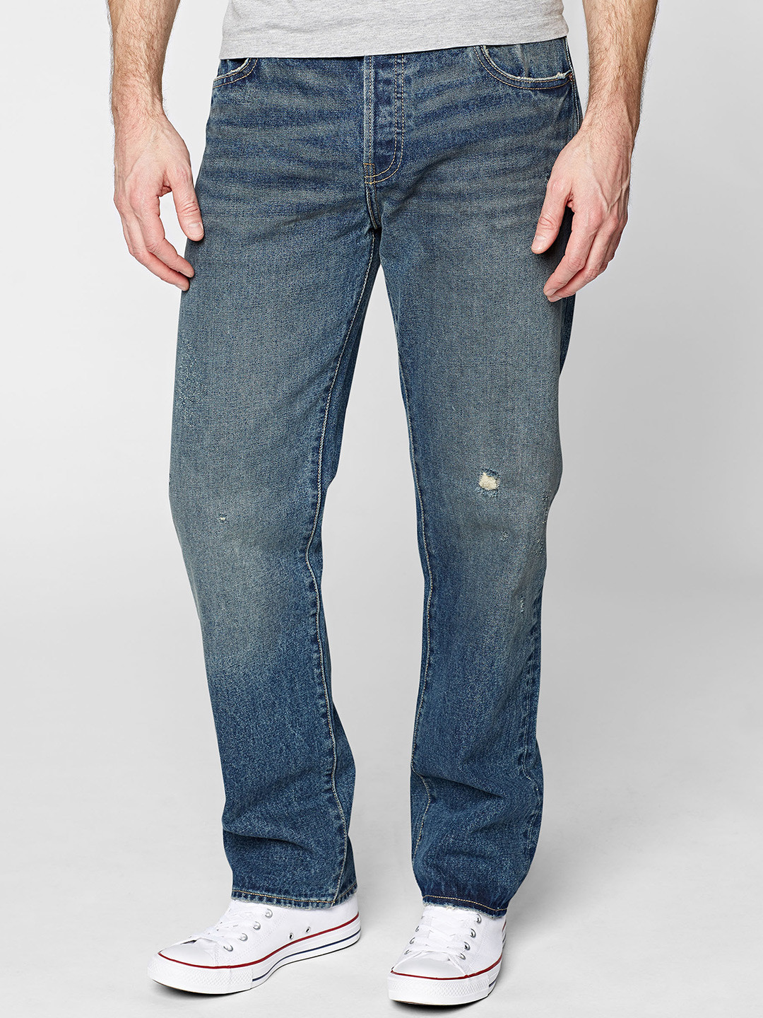 Buy Next Men Blue Distressed Jeans Jeans for Men 1882489 Myntra