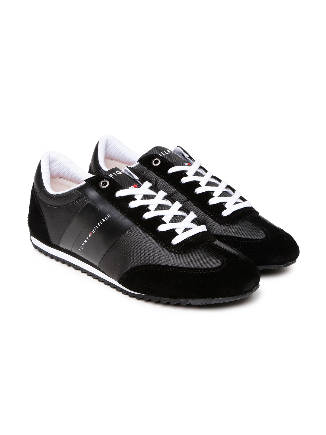tommy hilfiger black canvas shoes