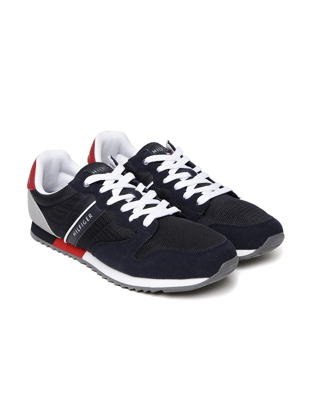 Buy Tommy Hilfiger Men Navy Blue Colourblocked Sneakers - Casual Shoes ...