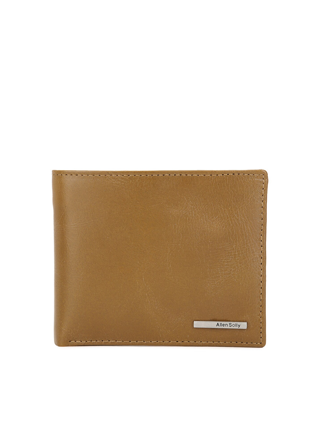 Buy Allen Solly Men Brown Textured Leather Money Clip Wallets for Men