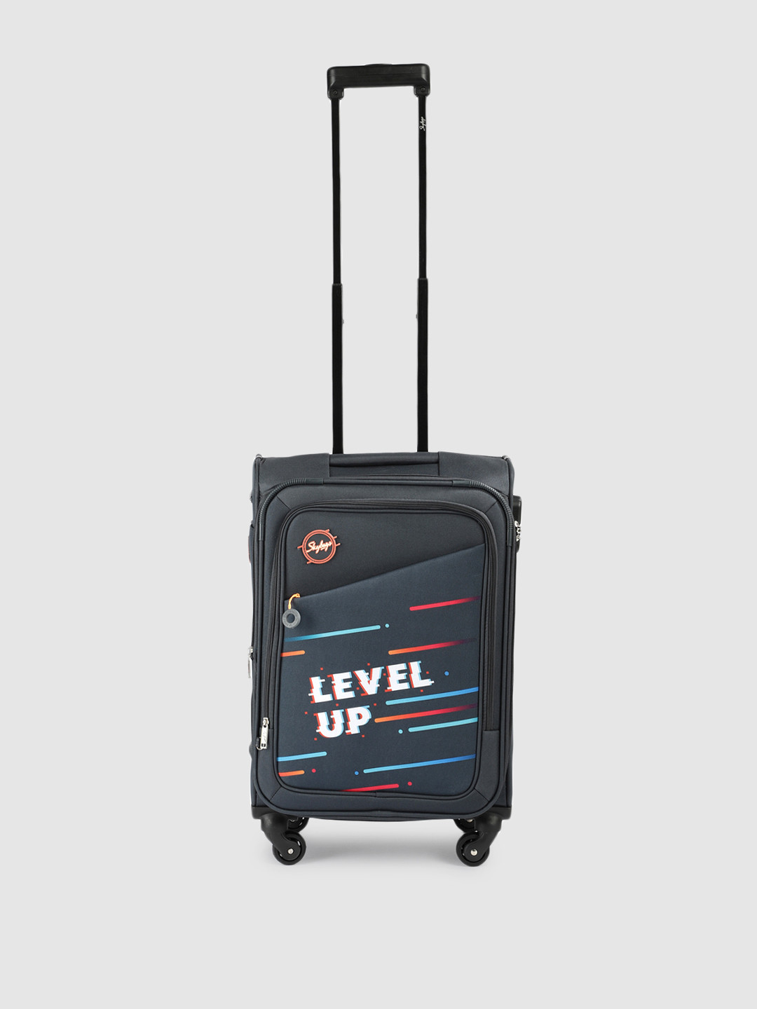 Buy Skybags Grey Levelup STR E Printed Cabin Trolley Bag Trolley Bag for Unisex 18845154 Myntra