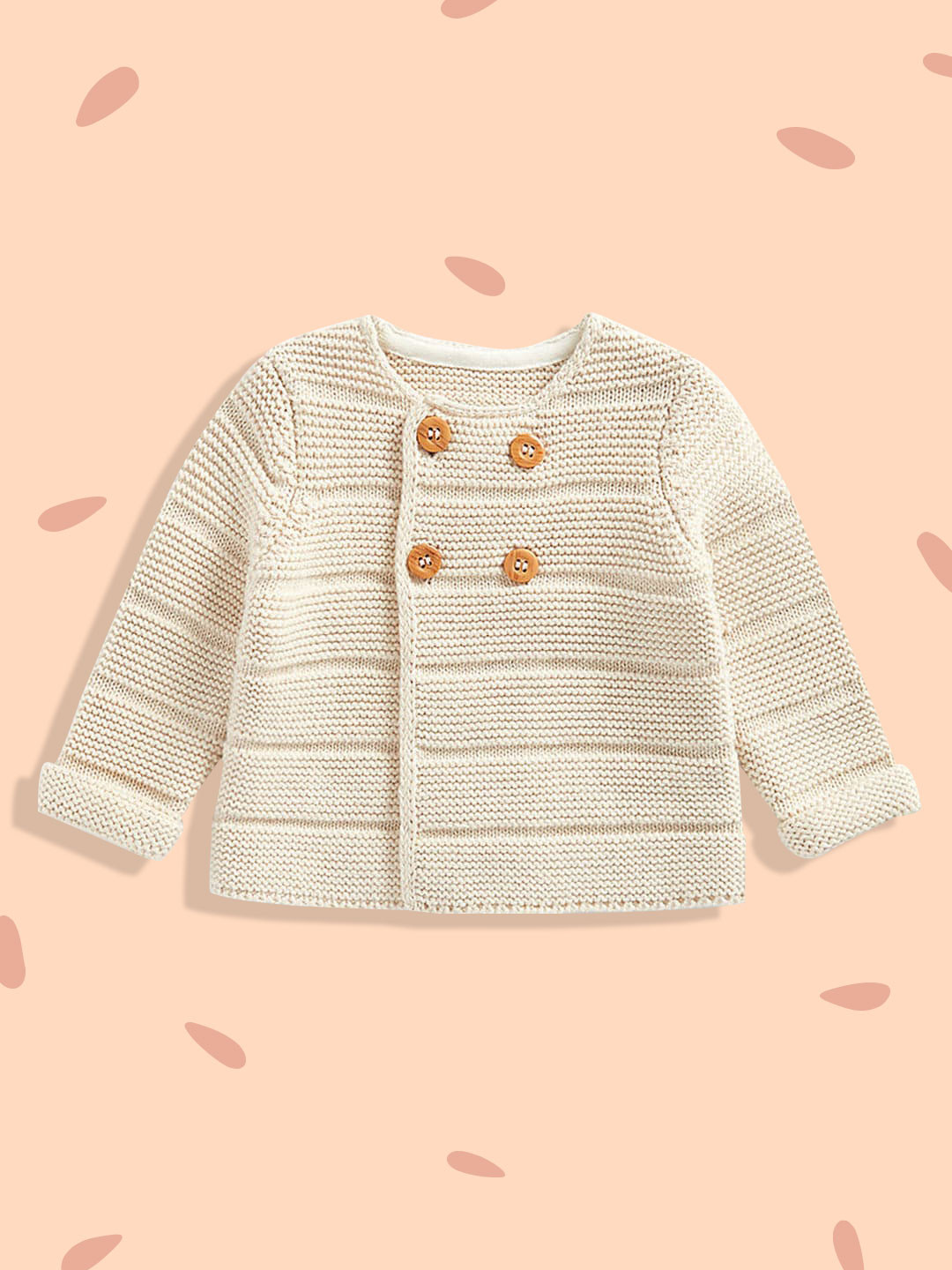 Buy Mothercare Infant Cream Coloured Organic Cotton Wrap Over Cardigan Sweaters for Unisex