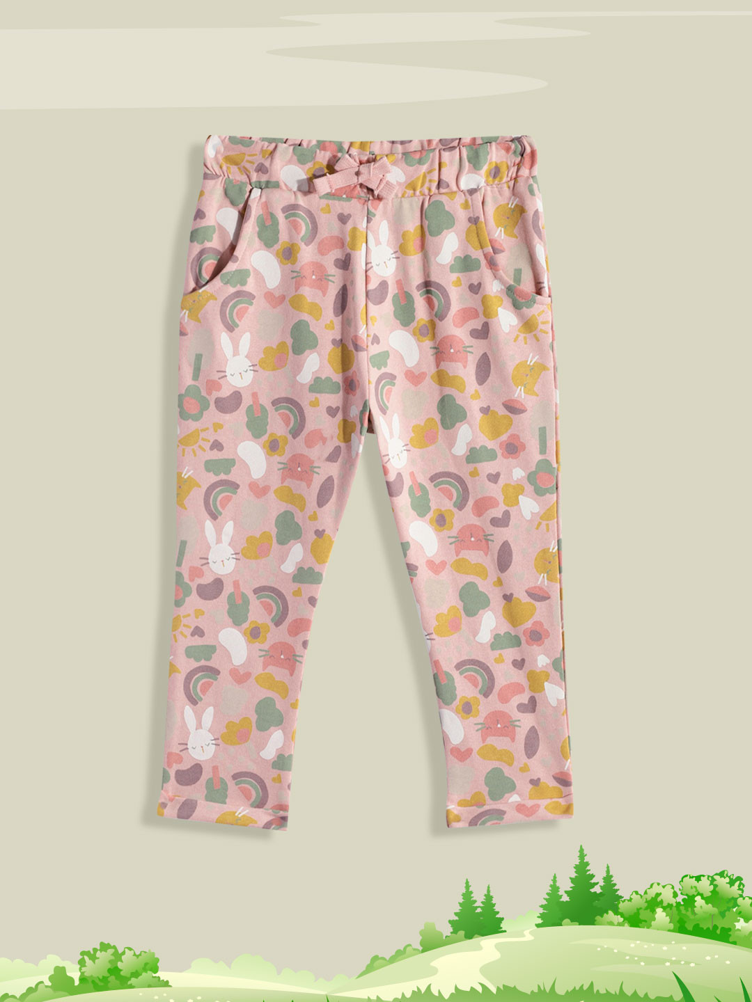 Buy Mothercare Girls Pink Printed Pure Cotton Leggings Leggings for