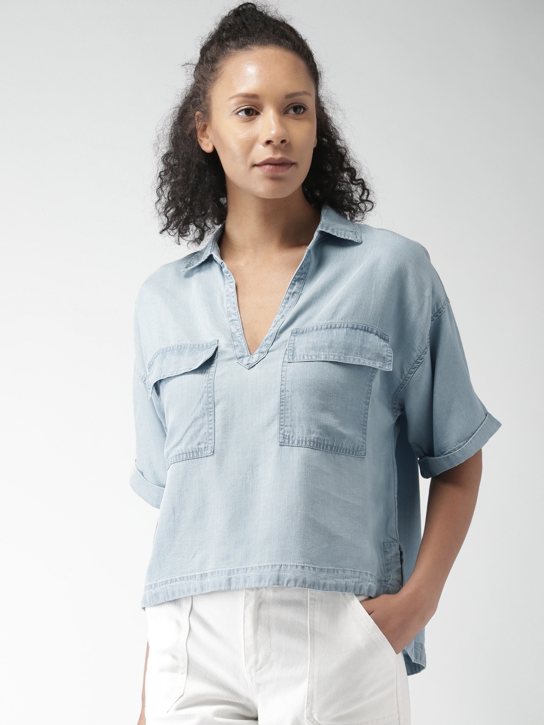 denim shirts myntra