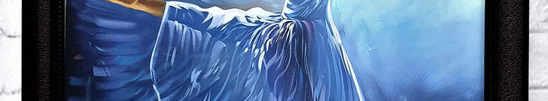 Buy Gallery99 Blue Dancing Woman Handmade Oil Painting Canvas Wall Art ...