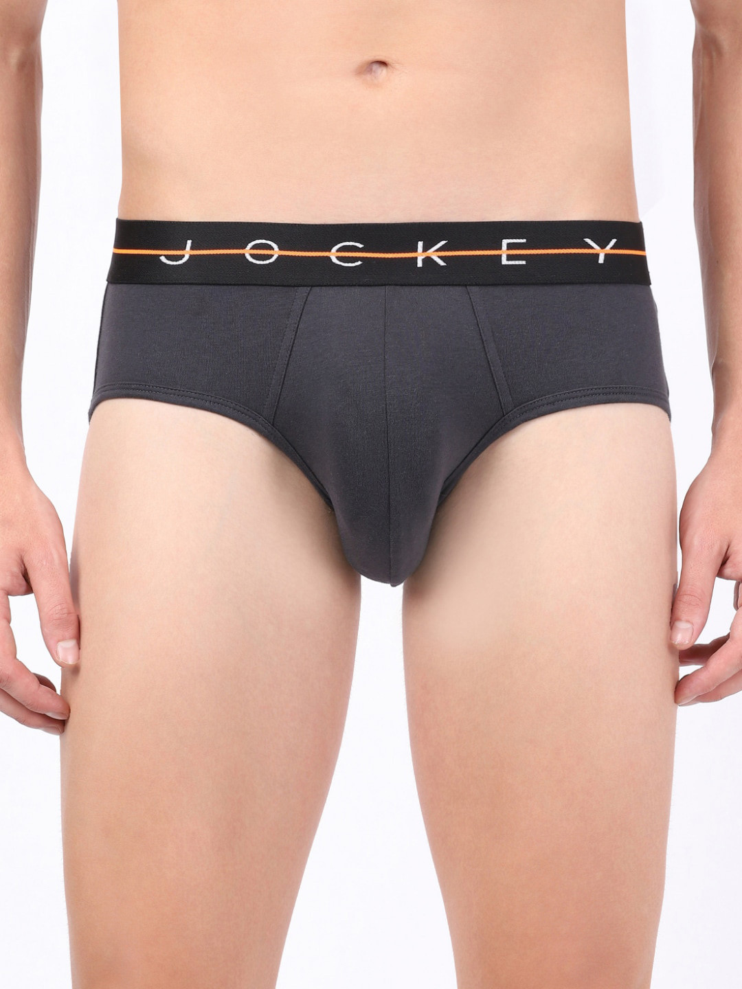 Buy Jockey Men Grey Solid Cotton Basic Briefs Briefs for Men 18863322