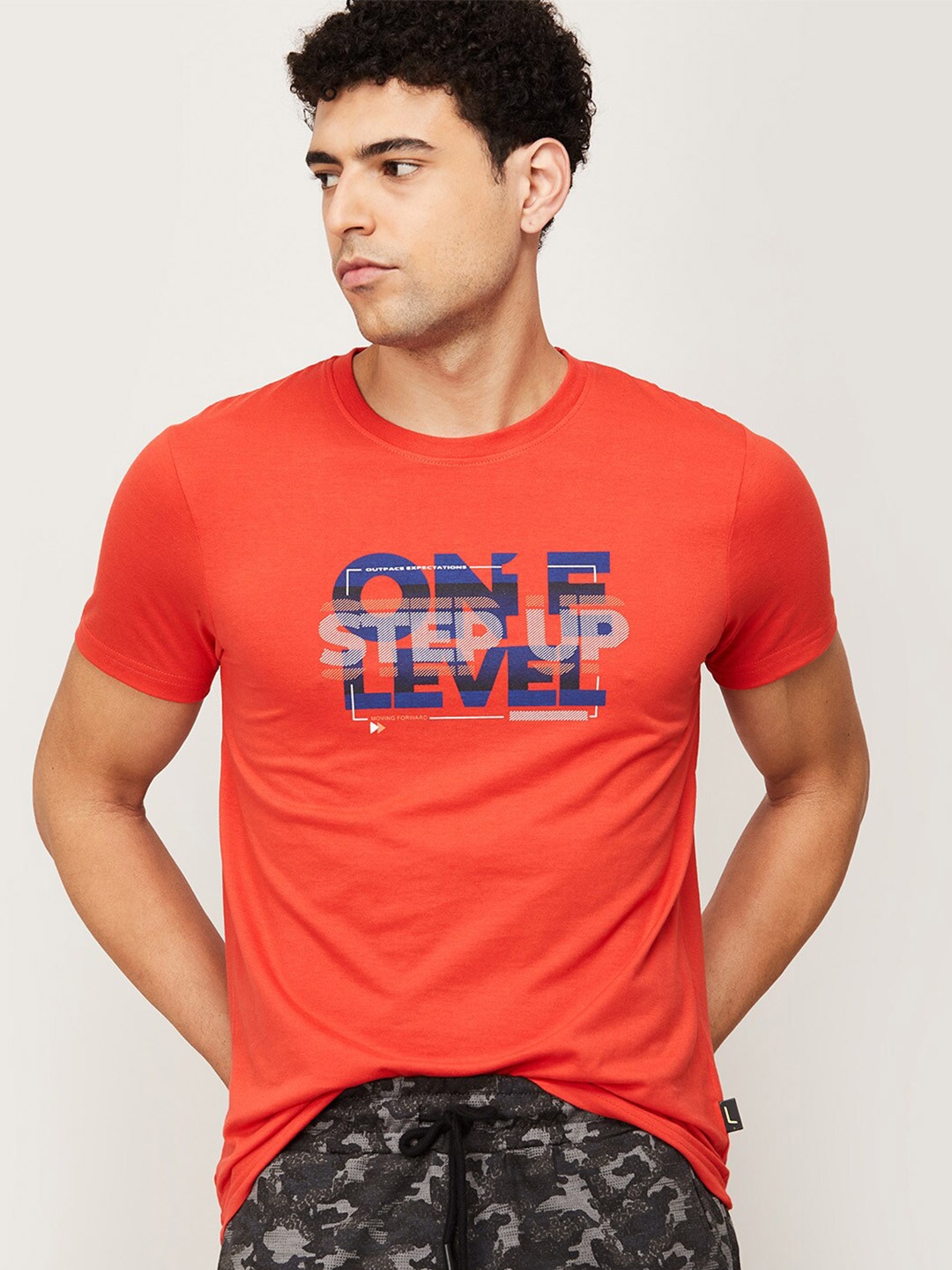 Buy Fame Forever By Lifestyle Men Red Typography Printed Applique T ...
