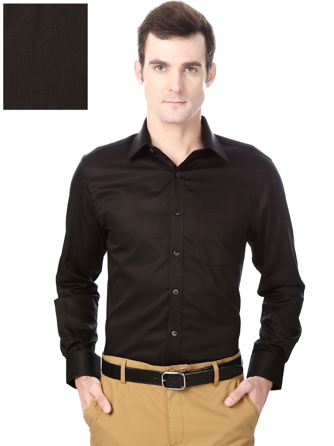 peter england shirts black