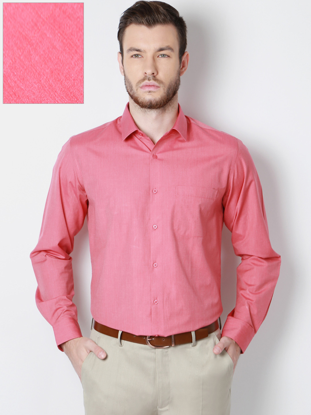 Buy Peter England Men Red Slim Fit Solid Formal Shirt Shirts for Men