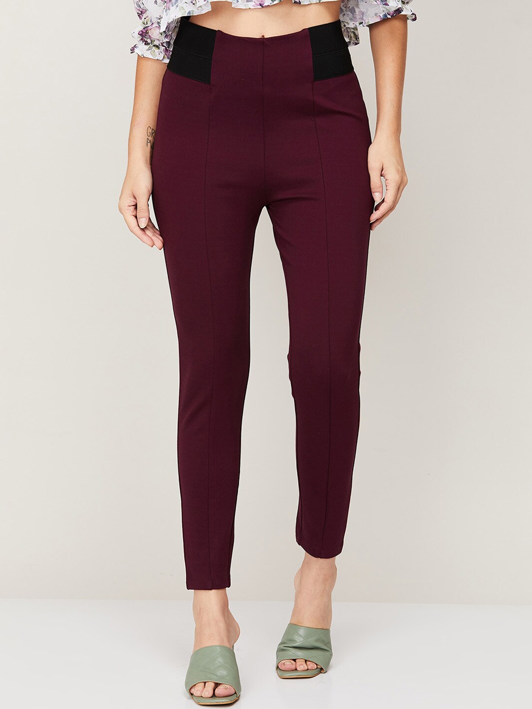 Buy CODE By Lifestyle Women Red Trousers - Trousers for Women 18867294 ...