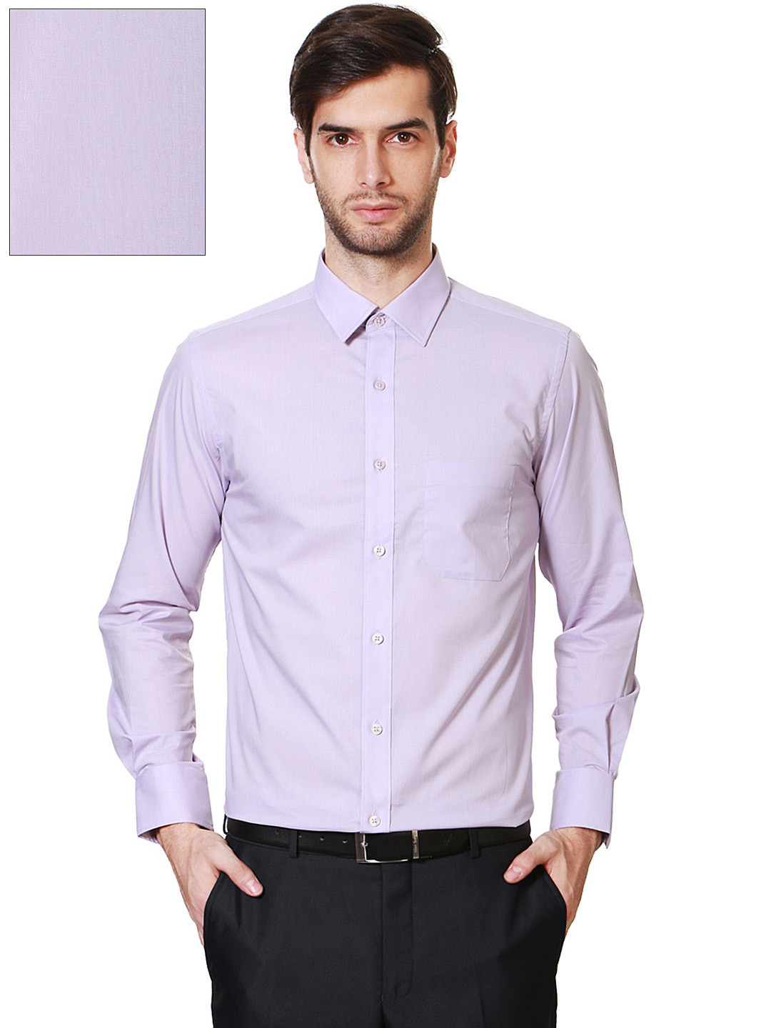 Buy Peter England Men Lavender Nuvo Regular Fit Formal Shirt Shirts