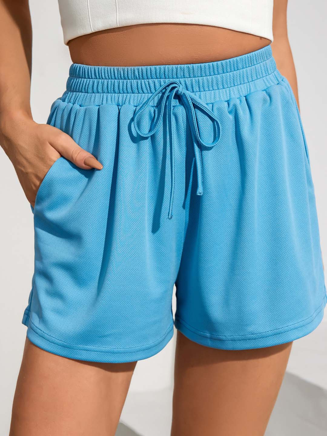 Buy URBANIC Women Blue High Rise Sports Shorts Shorts for Women