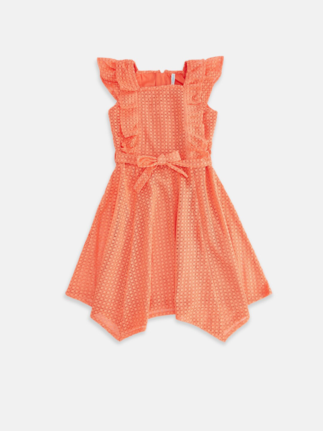 Buy Pantaloons Junior Coral Lace Dress Dresses for Girls 18876356