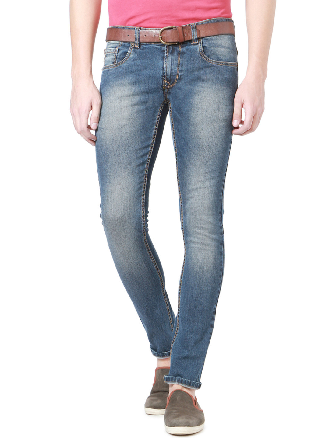 Buy Peter England Men Blue Skinny Fit Mid Rise Clean Look Jeans Jeans