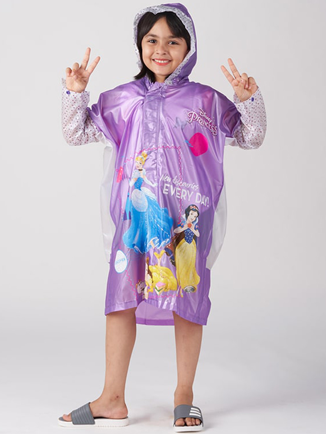 Buy Zeel Girls Purple & Pink Printed Rain Jacket Rain Jacket for