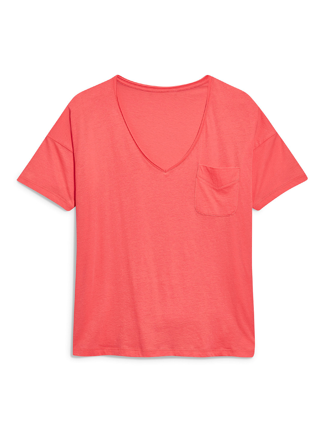 Buy Next Women Pink Solid V Neck T Shirt Tshirts for Women 1888352