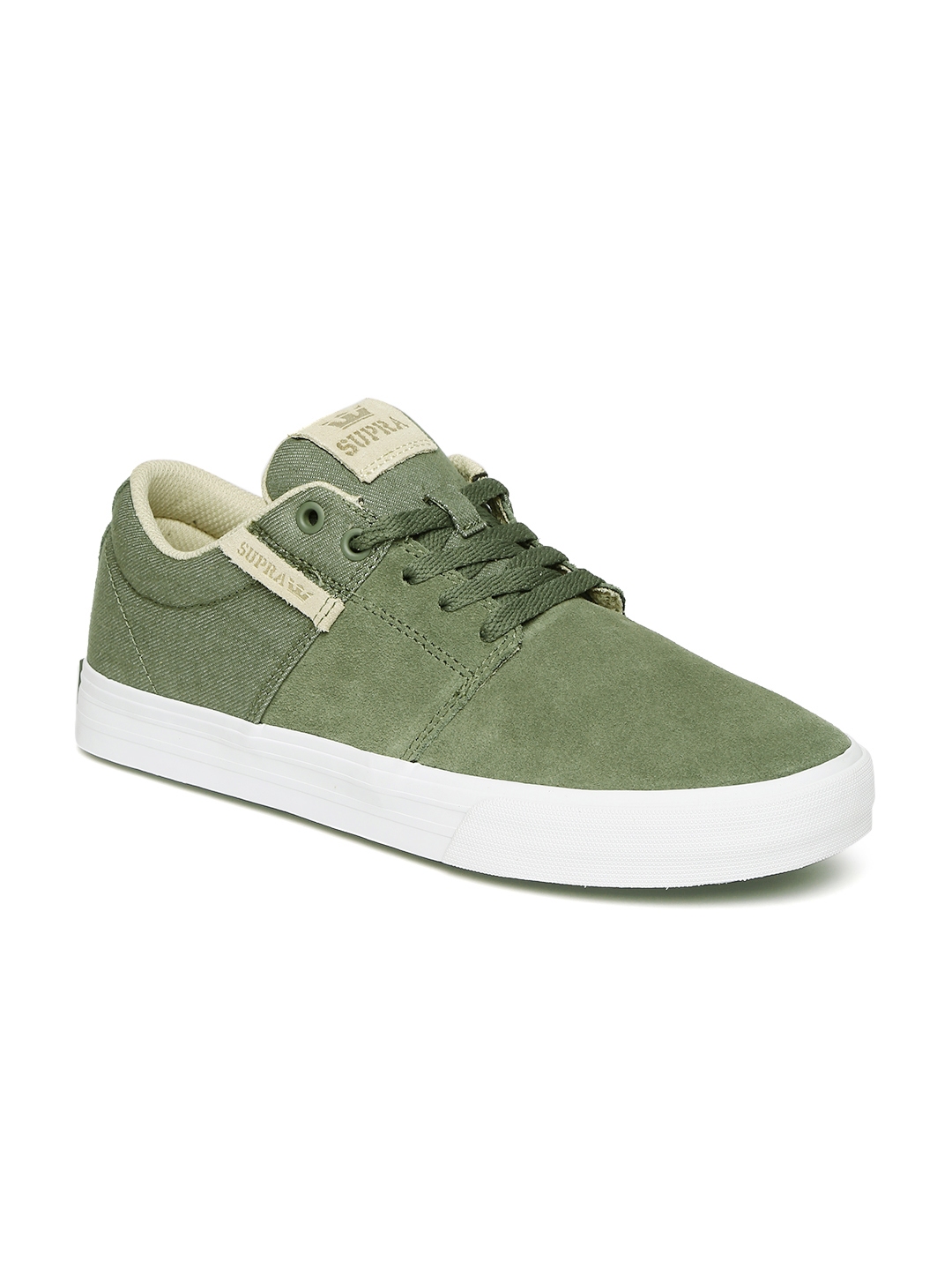 Buy Supra Men Olive Green Suede Sneakers - Casual Shoes for Men 1888481 ...