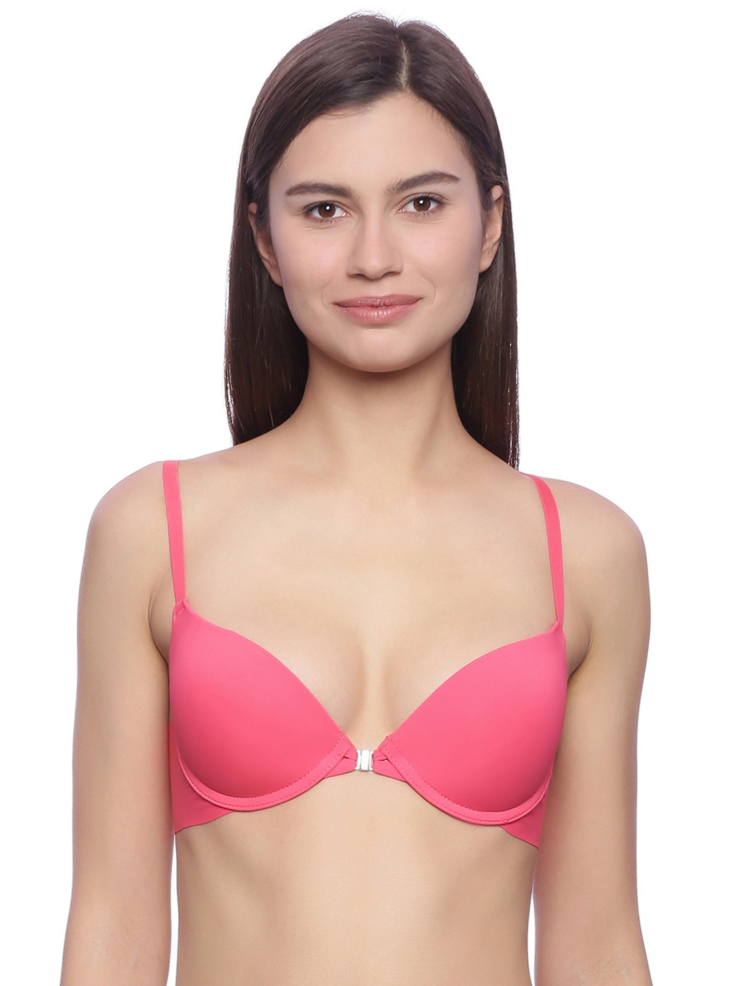 Buy Zivame Pink Solid Underwired Lightly Padded Plunge Bra Bra For Women 1889012 Myntra 