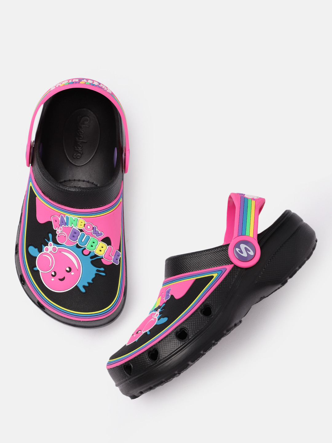 Buy Skechers Girls Black & Pink Scented Characters Print Heart Charmer