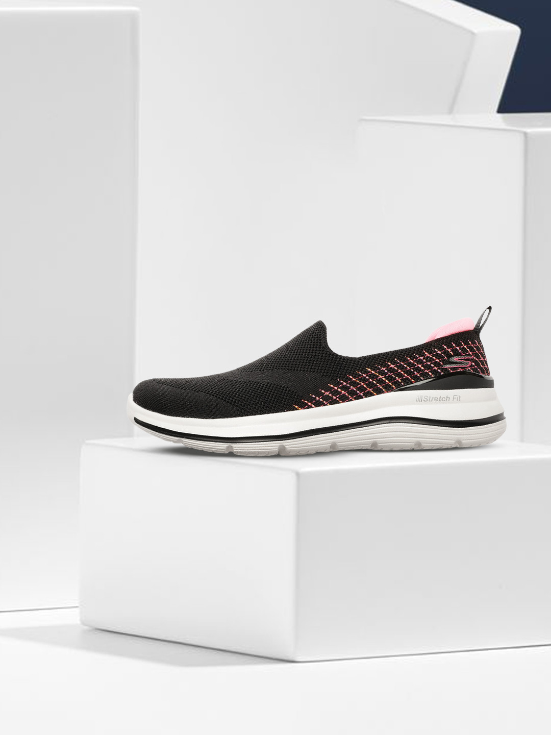 Buy Skechers Women Black GO WALK STRETCH FIT SPECIAL D Shoes Sports buy-skechers-women-black-go-walk-stretch-fit-special-d-shoes-sports
