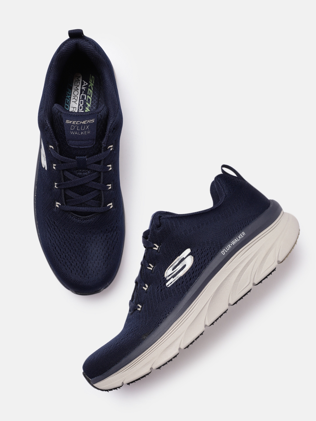 Buy Skechers Men Navy Blue D'LUX WALKER MEERNO Sneakers - Casual Shoes ...
