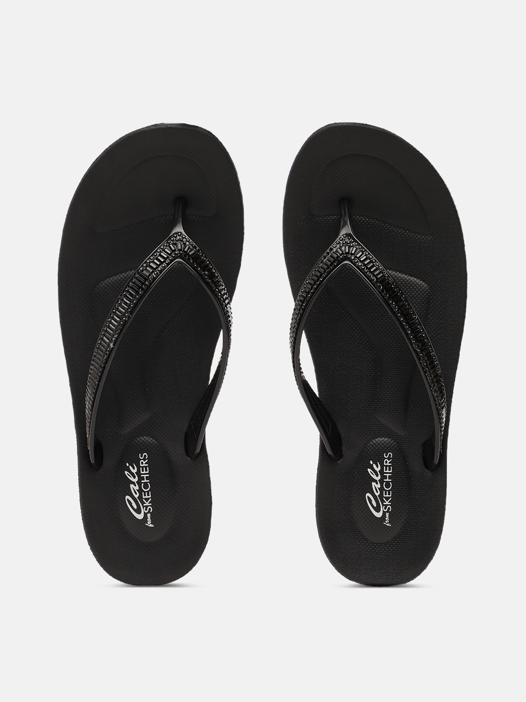 Buy Skechers Women Black Embellished BUNGALOW POOLSIDE SUMMER Thong