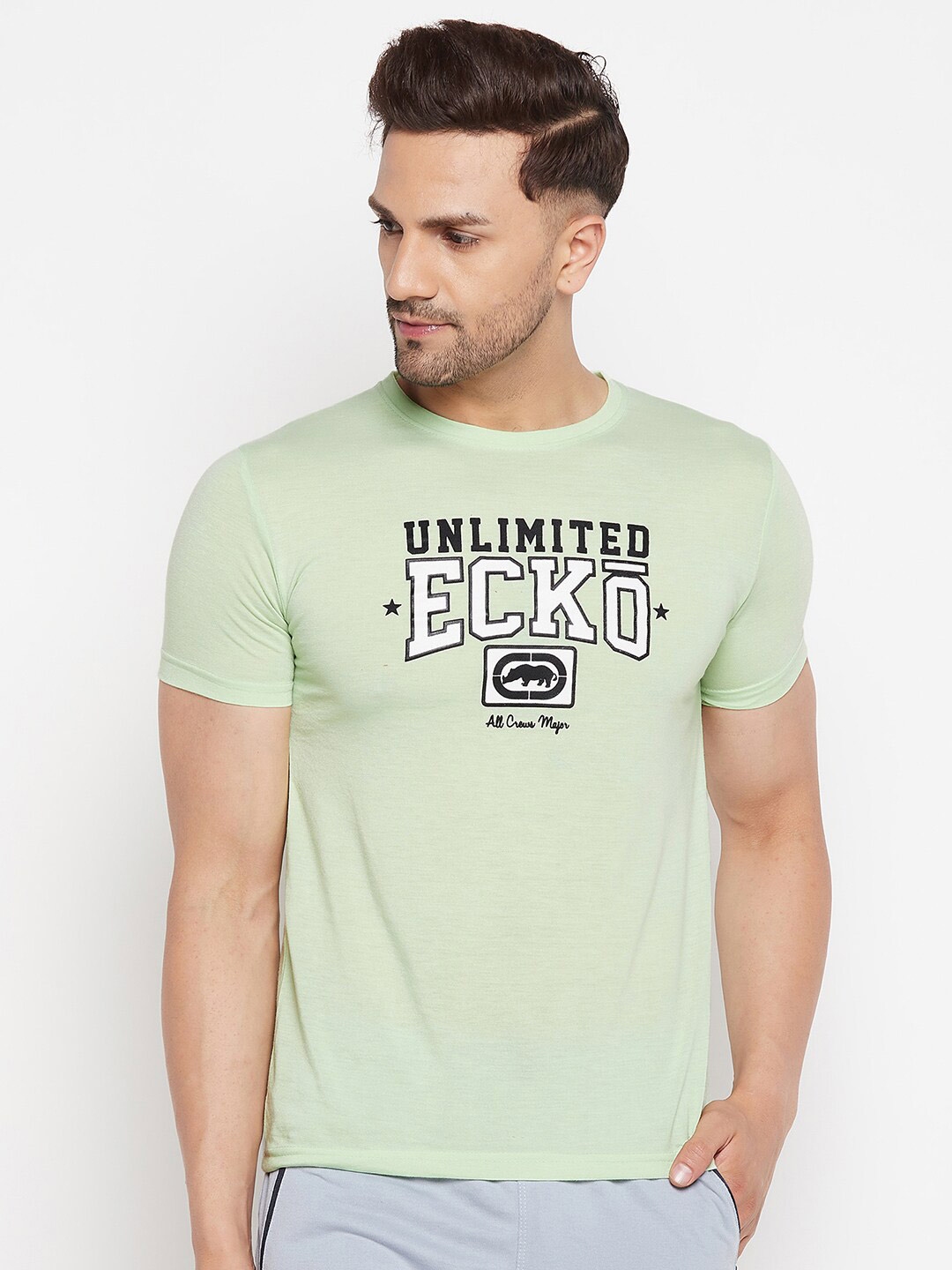 Buy FirstKrush Men Green Raw Edge T Shirt - Tshirts for Men 18909726 ...