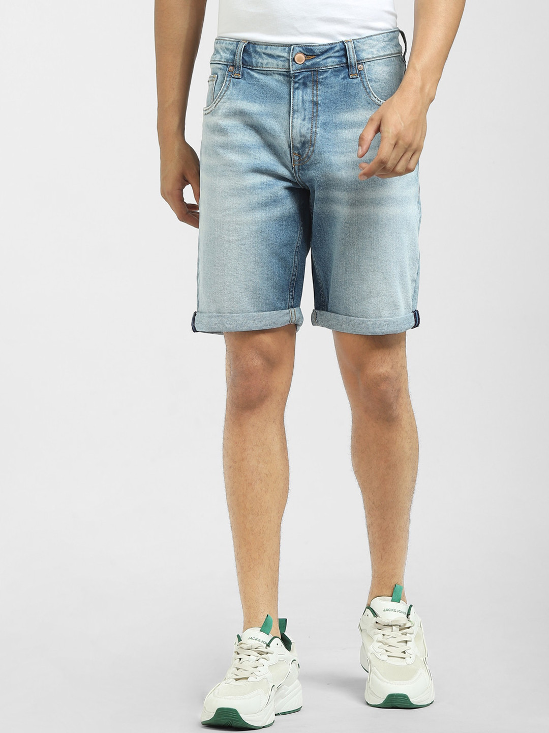 Buy Jack & Jones Men Blue Denim Shorts Shorts for Men 18916938 Myntra