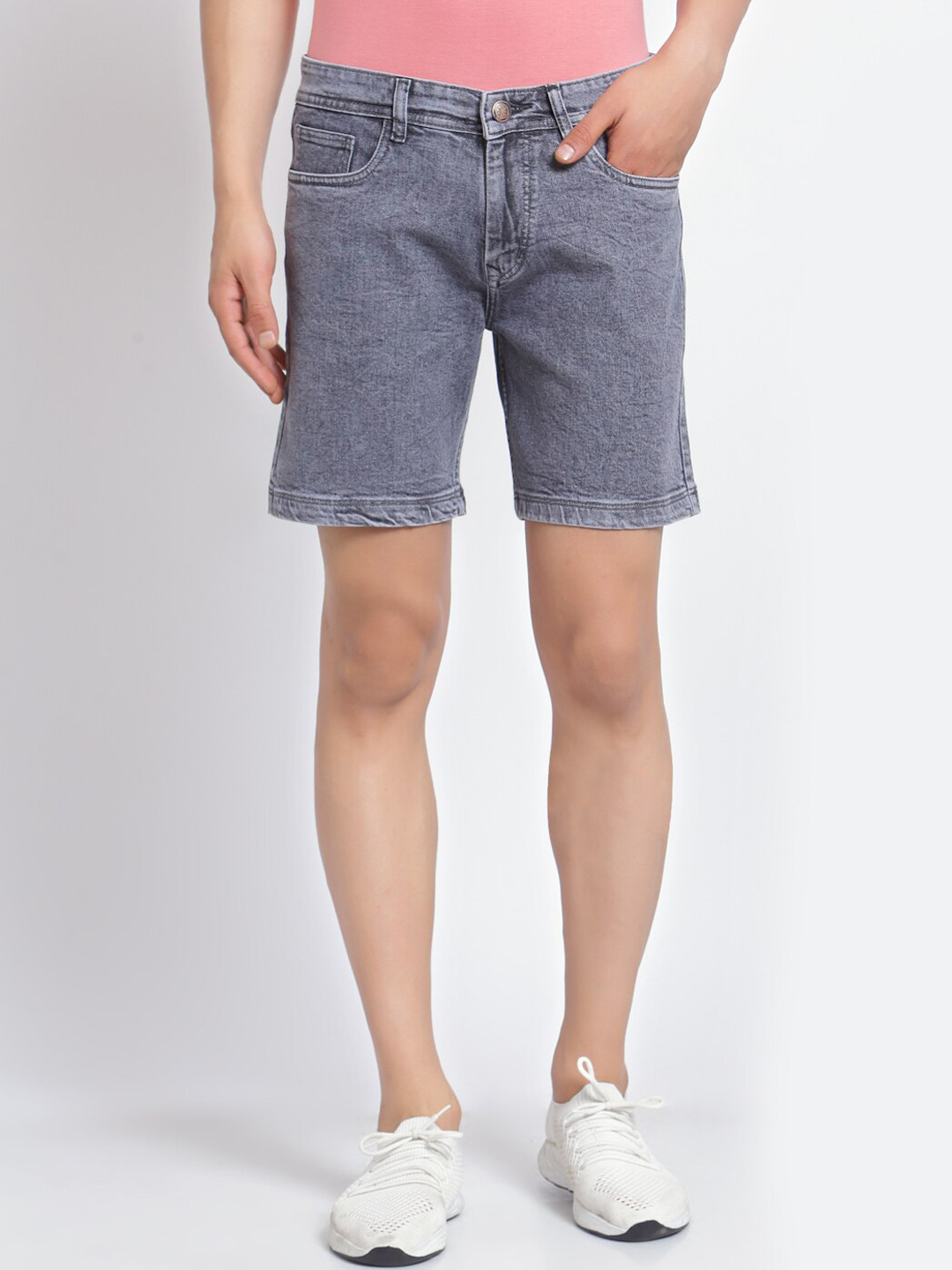 Buy FEVER Men Grey Slim Fit Denim Shorts Shorts for Men 18917814 Myntra