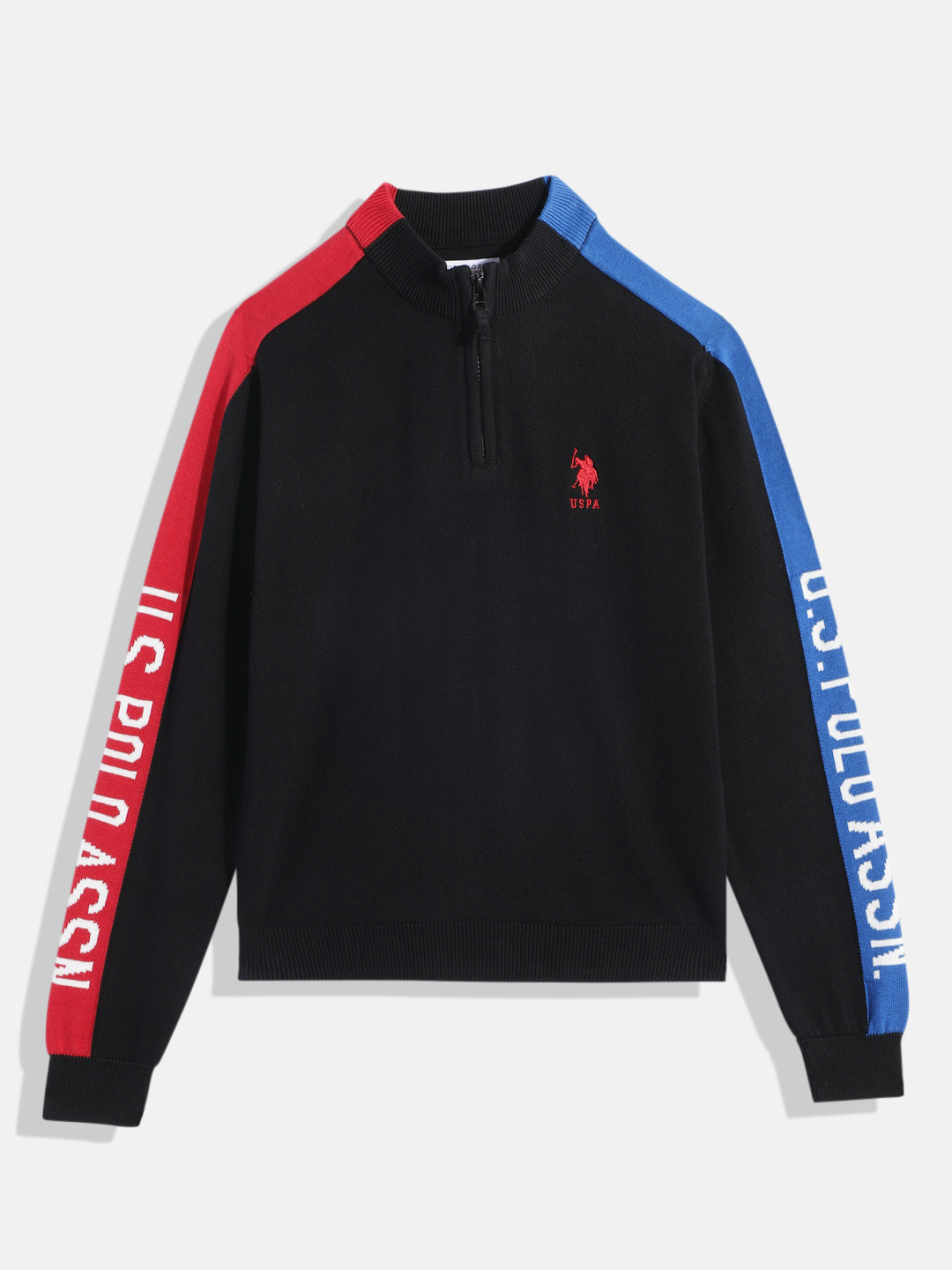 Boys Black Printed Cotton Sweatshirt main image 0