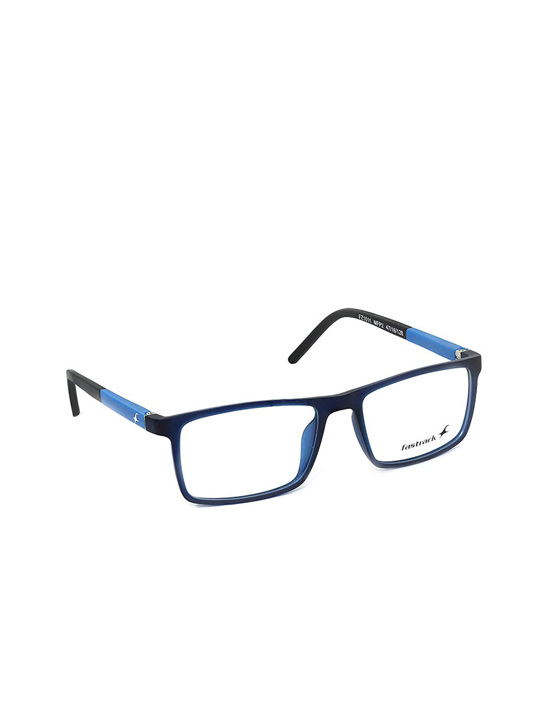 Buy Fastrack Unisex Blue & Black Full Rim Rectangle Frames FZ1011MFP2 ...