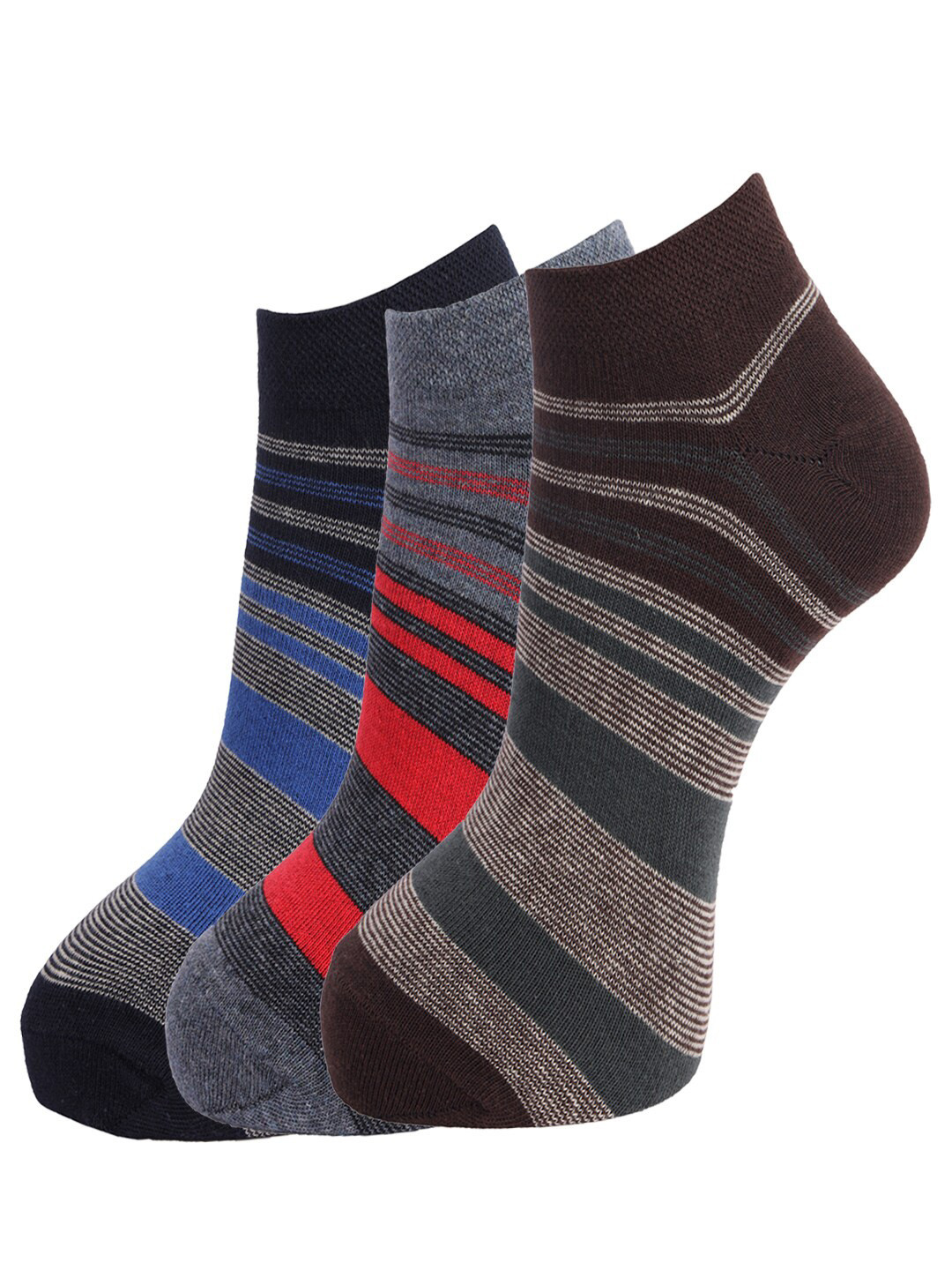 Buy Dollar Socks Men Pack Of 3 Assorted Cotton Ankle Length Socks