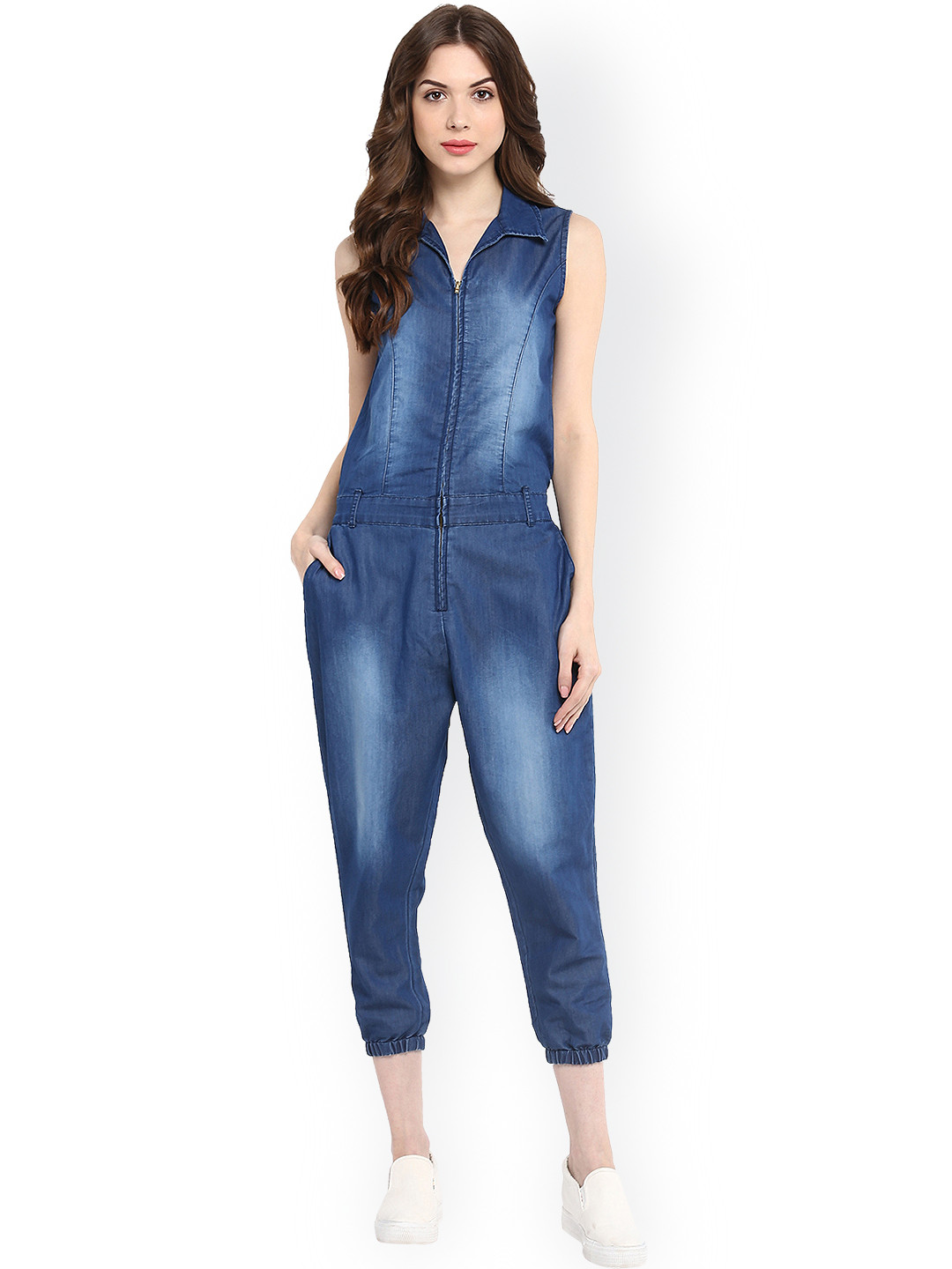 Buy StyleStone Women Blue Denim Jumpsuit Jumpsuit for Women 1893076