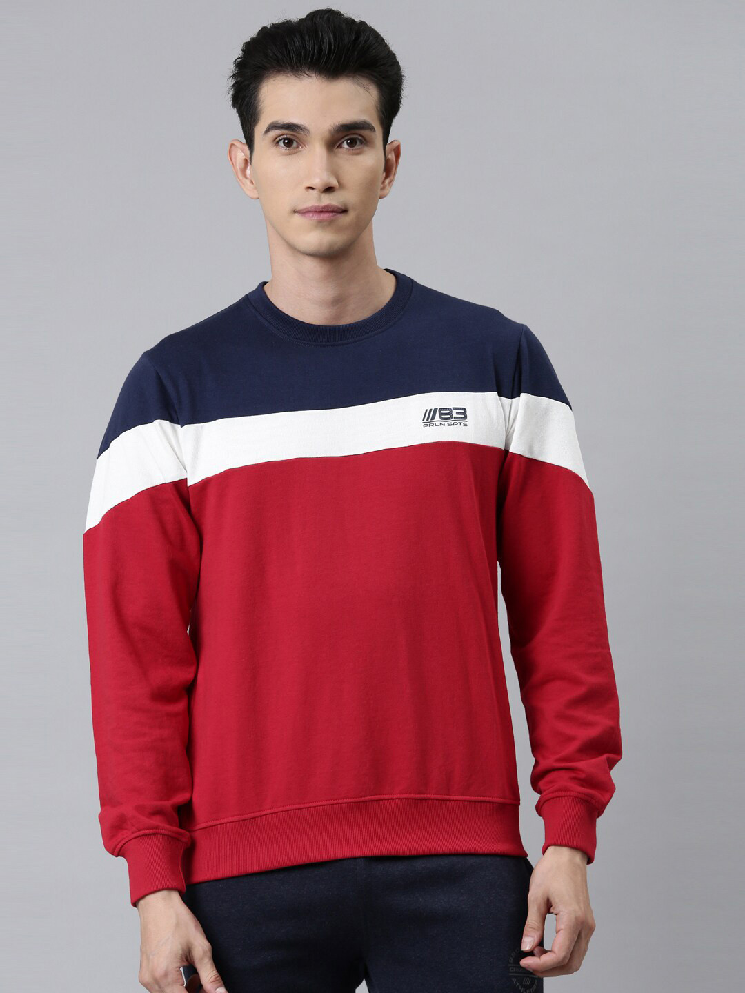 Buy Proline Active Men Blue Colourblocked Sweatshirt Sweatshirts for