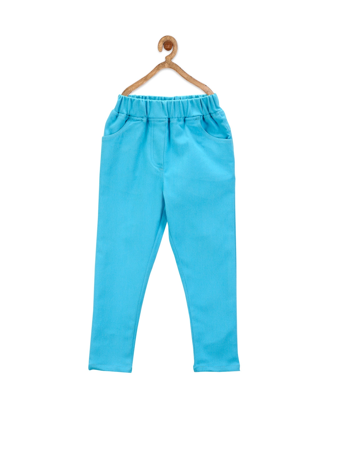 Buy StyleStone Girls Turquoise Blue Stretchable Denim Jeggings ...