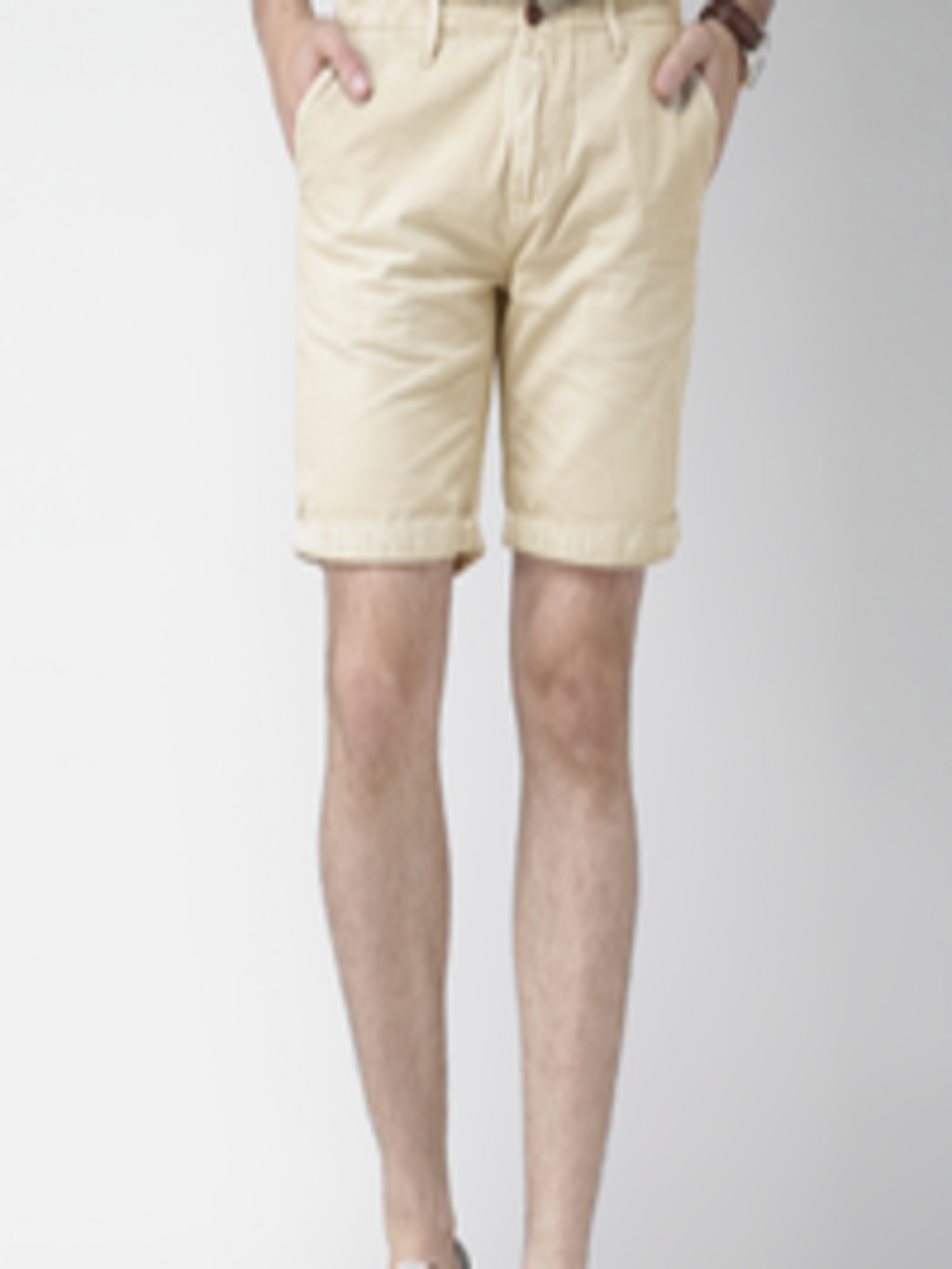 Buy Scotch & Soda Men Beige Solid Theon Fit Shorts - Shorts for Men ...