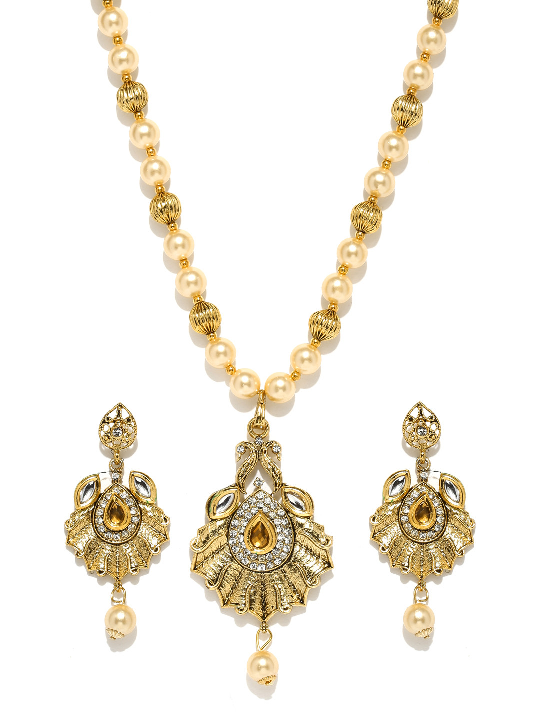 Buy Zaveri Pearls Gold Toned Jewellery Set Jewellery Set for Women