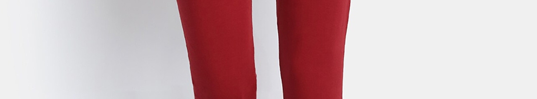 Buy VStar Women Red Solid Full Length Leggings - Leggings for Women ...