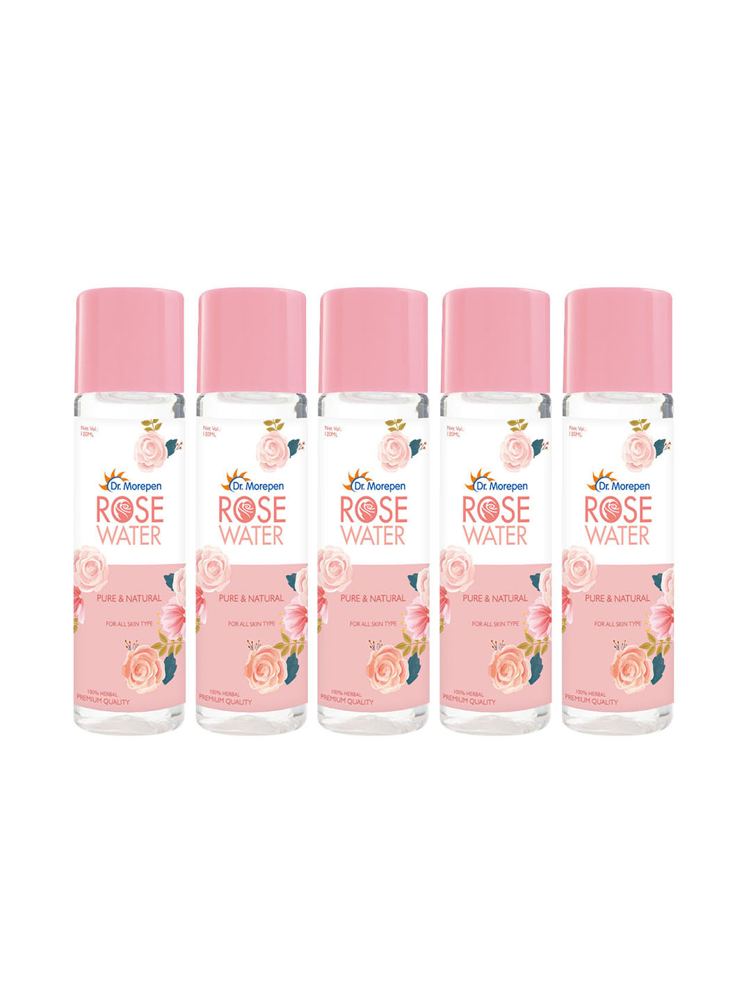 Buy Dr. Morepen Set Of 5 Pure & Natural Rose Water Face Toner For All