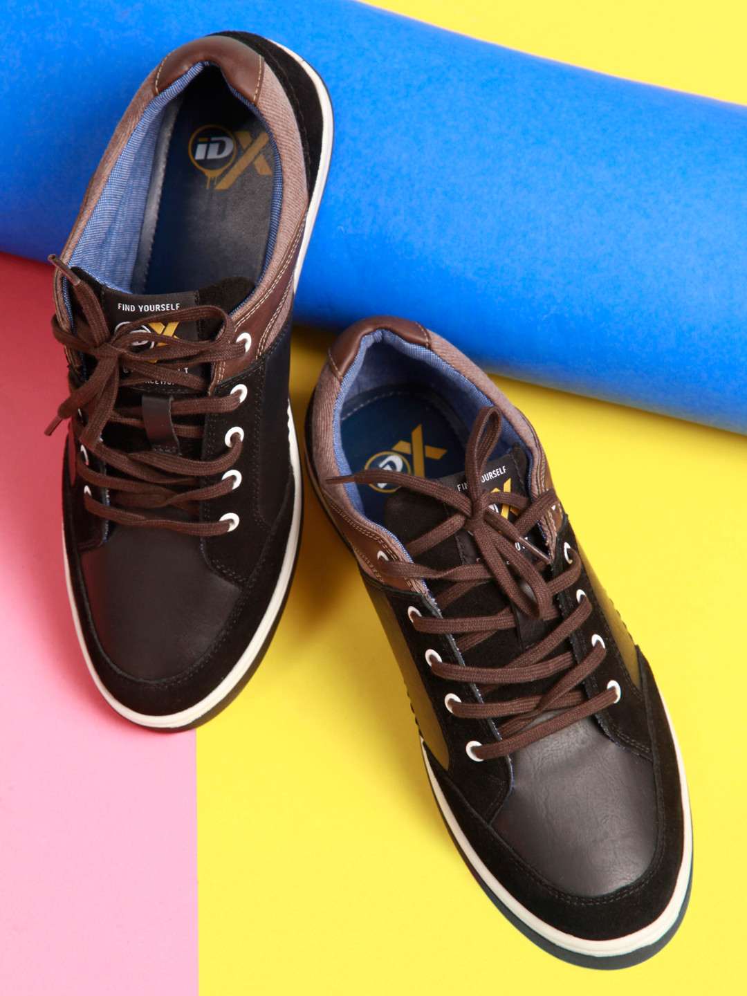 Buy ID Men Black Colourblocked Sneakers Casual Shoes for Men 18952368