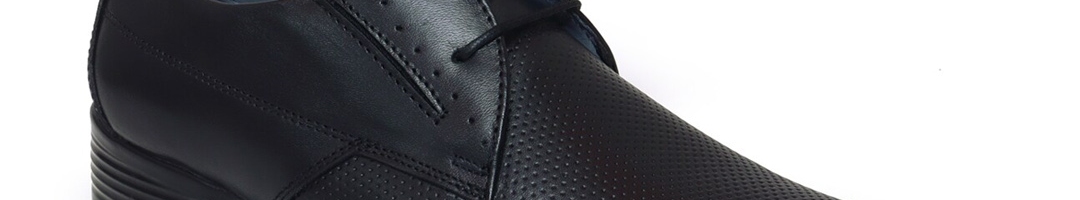 Buy Zoom Shoes Men Black Textured Leather Formal Derbys - Formal Shoes ...