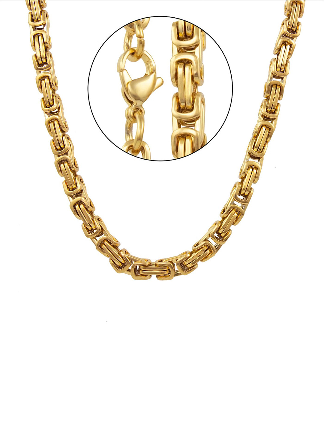 Buy NAKABH Men Gold Toned Gold Plated Chain Necklace And Chains for