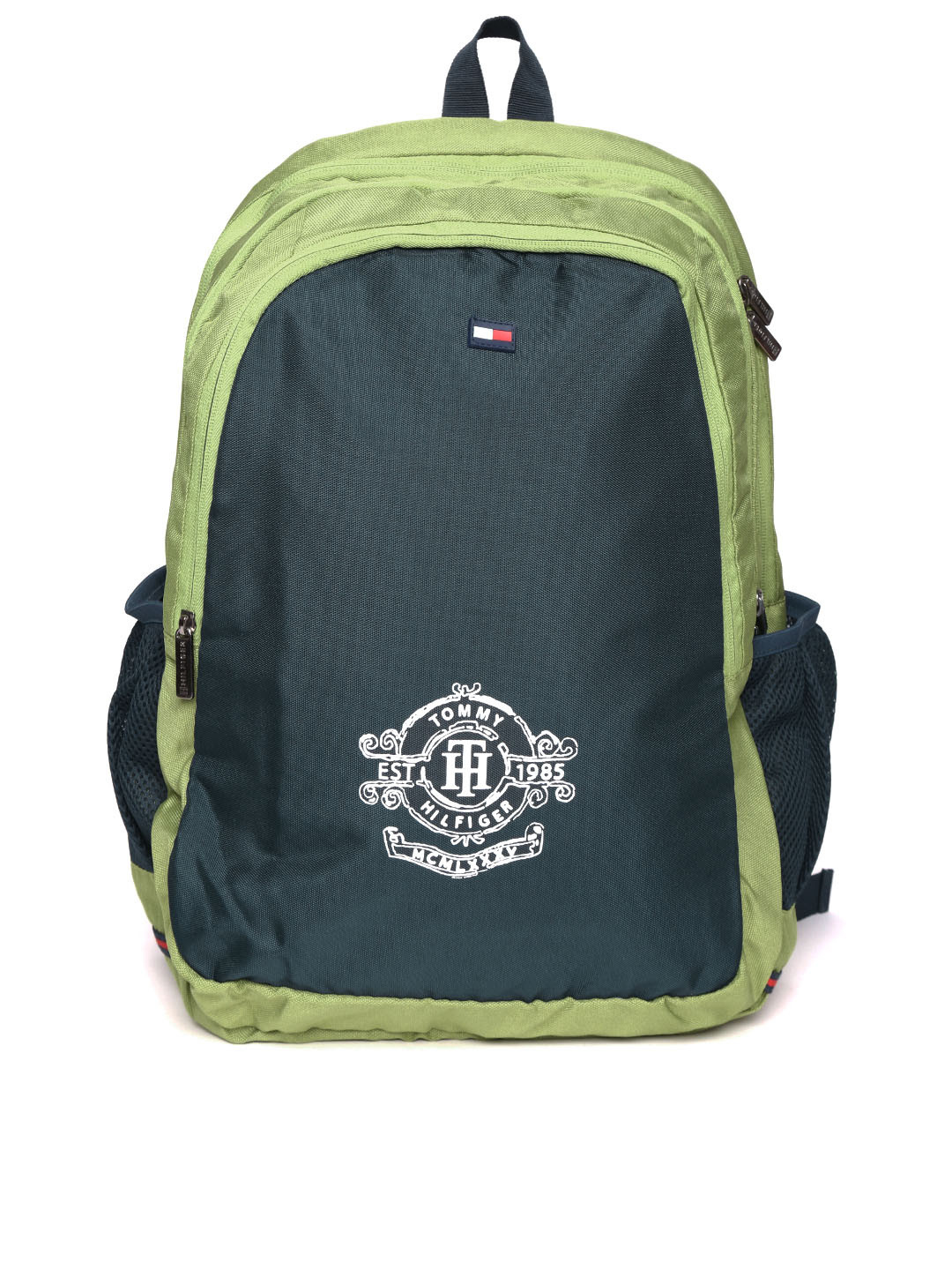 Buy Tommy Hilfiger Unisex Green Colourblocked Backpack Backpacks for Unisex 1896430 Myntra
