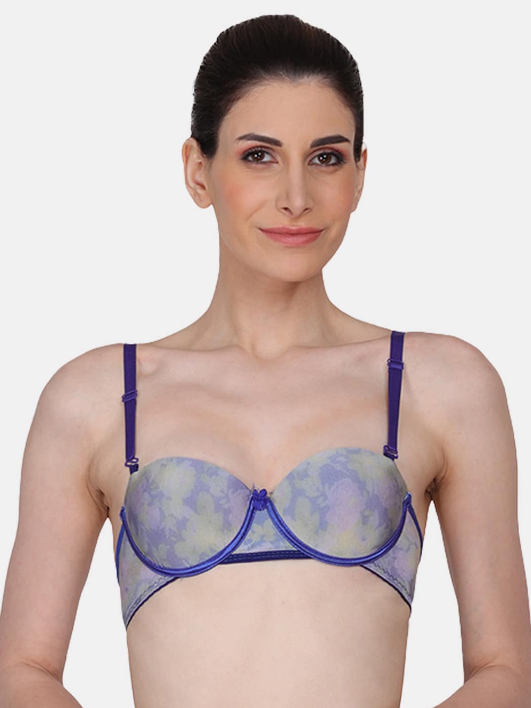 Buy Amour Secret Blue And Green Underwired Lightly Padded All Day Comfort